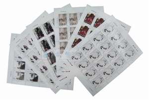2007-6 李可染作品选 邮票 大版（一套六版）