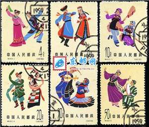 特49　中国民间舞蹈（第一组）（盖销）邮票