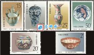 T166　景德镇瓷器 邮票 原胶全品(购四套供方连)