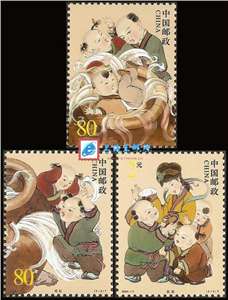 2004-11 司马光砸缸 邮票（购四套供方连）