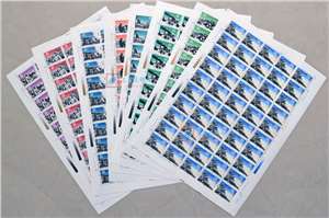 1995-17 抗日战争及世界反法西斯战争胜利五十周年 抗战 邮票 大版(一套八版,50套票)