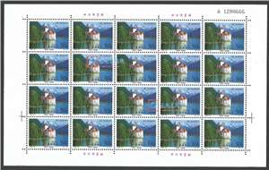1998-26 瘦西湖和莱芒湖 邮票 大版（中国和瑞士联合发行）(一套两版,20套票，总面值118元)
