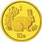 1999兔年本色金银币套装(1/10盎司本金兔+1盎司本银兔)带证书