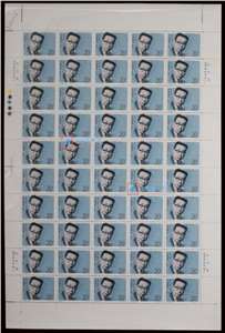 1992-19 中国现代科学家（第三组）邮票 大版（一套四版，50套票）
