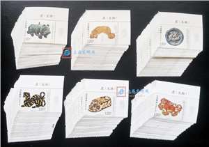 2022-19 虎（文物）邮票 右上直角边带邮票名单套